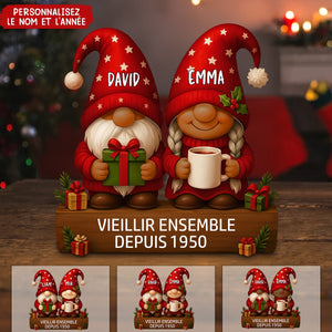 Plaque Couple Personnalisée – Cadeau Noël Unique