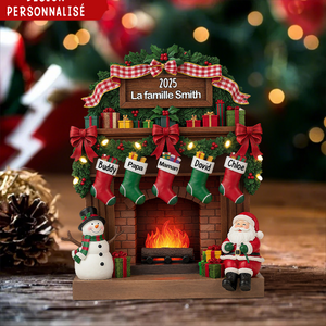 Plaque Acrylique Personnalisée – Décoration de Cheminée Familiale avec Prénoms