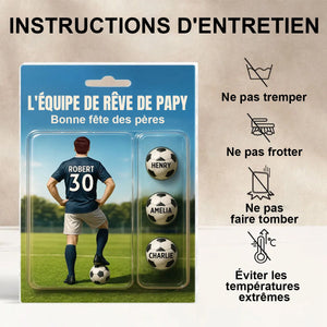 Plaque Acrylique Personnalisée – L’équipe de rêve de papy, Cadeau Fête des Pères