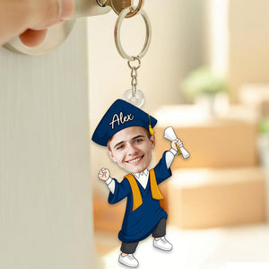 Porte-clés de remise de diplôme personnalisé avec photo