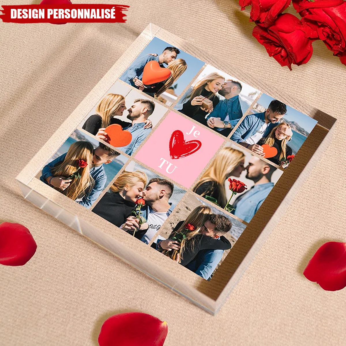 Plaque Acrylique Personnalisée avec Photos – Cadeau d'Amour Unique