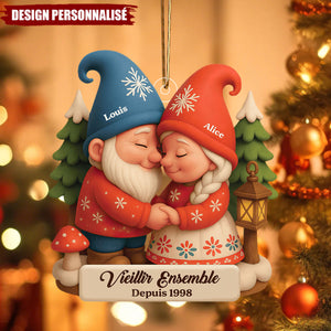 Ornement de Noël Personnalisé - Cadeau Unique pour Amoureux