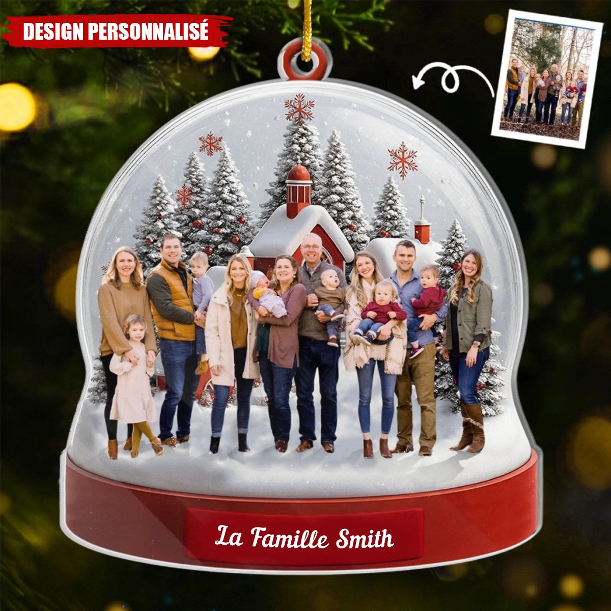 Ornement de Noël en Acrylique Personnalisé - Ensemble, c’est le meilleur endroit où être