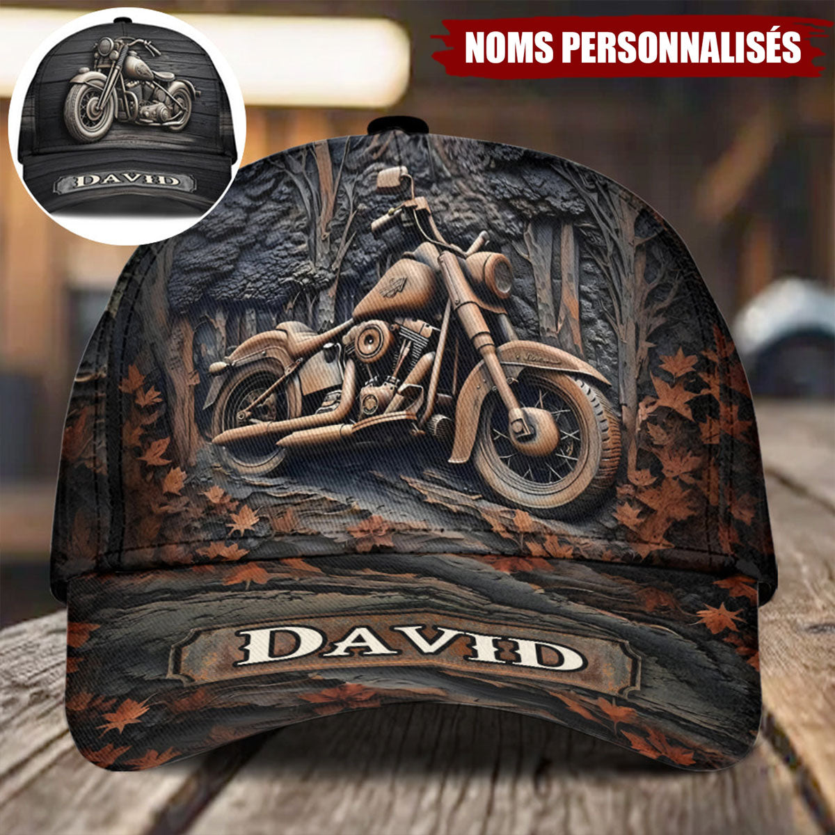 Casquette Moto Personnalisée avec Nom – Cadeau Unique pour Motards