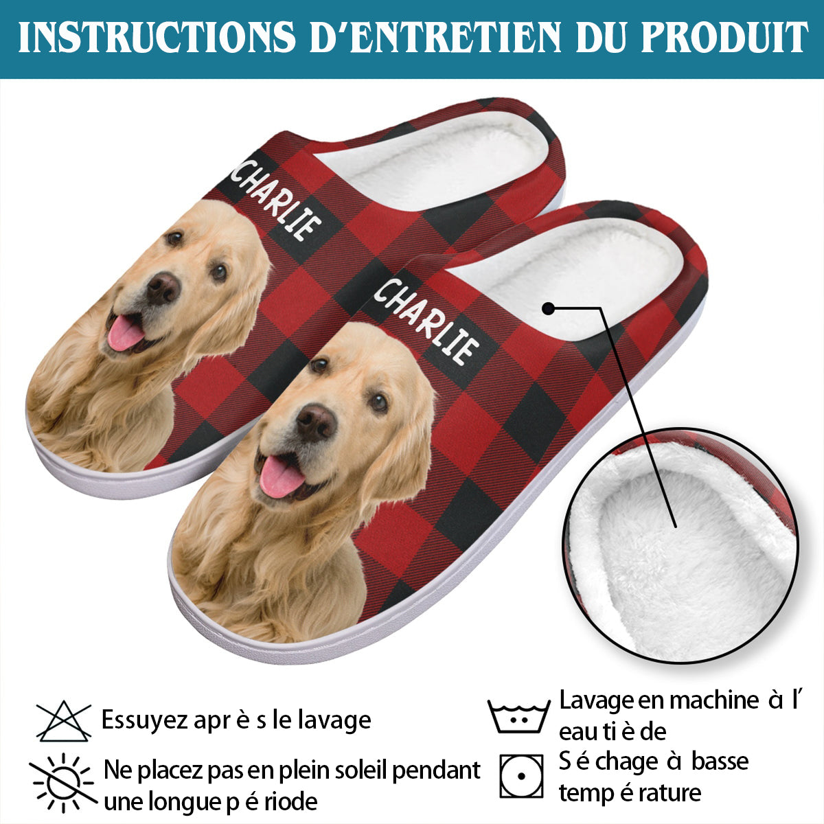 Chaussons Douillets Personnalisés avec Photo - Cadeau Douillet et Unique
