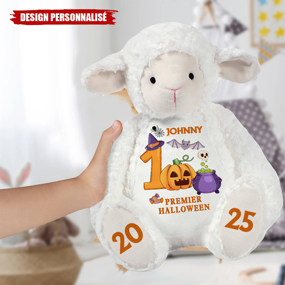 Peluche Agneau Premier Halloween – Cadeau Souvenir Personnalisé