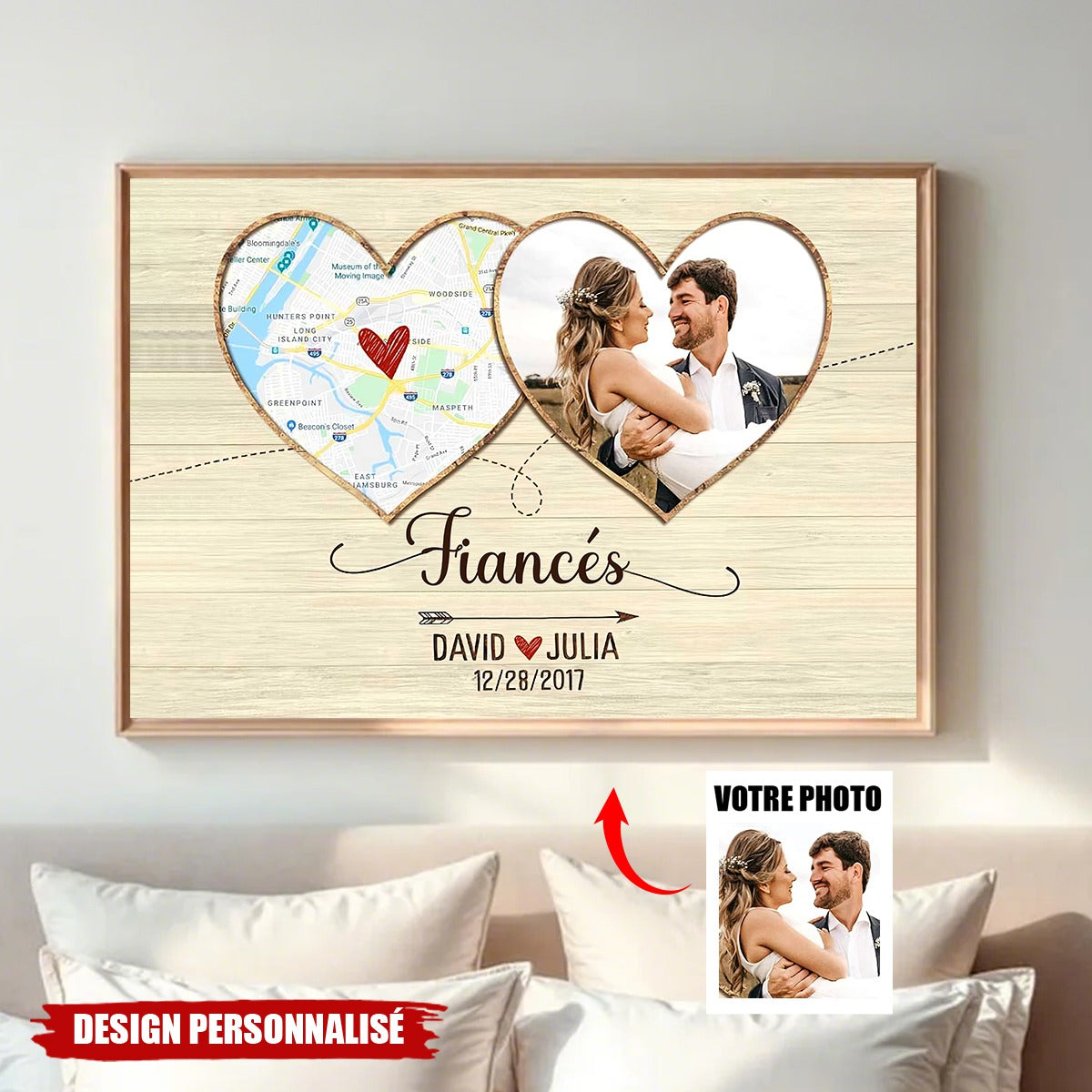 Affiche Personnalisée Couple – Le Lieu Où Tout a Commencé