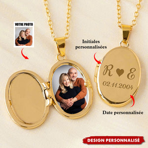 Collier pendentif photo personnalisé - Portez Votre Amour En Tout Lieu