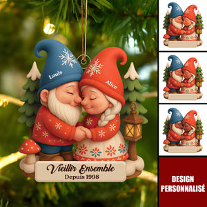 Ornement de Noël Personnalisé - Cadeau Unique pour Amoureux