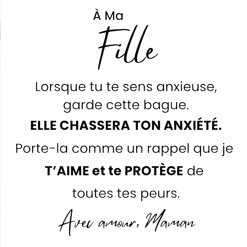 À Ma Fille - Bague Anti-Stress avec Message Touchant