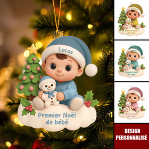 Décoration de Sapin Personnalisée – Le Premier Noël de Mon Bébé
