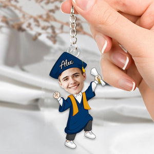 Porte-clés de remise de diplôme personnalisé avec photo