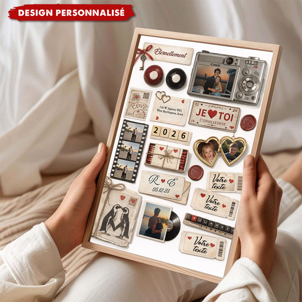 Affiche Personnalisé Souvenirs d’Amour – Cadre Photo Collage