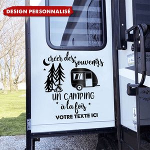 Autocollant Camping Personnalisé – Créez des Souvenirs, Un Camping à la Fois