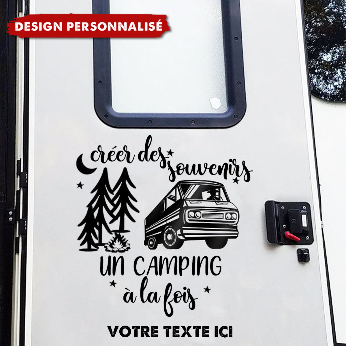 Autocollant Camping Personnalisé – Créez des Souvenirs, Un Camping à la Fois