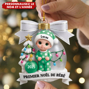 Décoration de Sapin Personnalisée – Premier Noël de Bébé