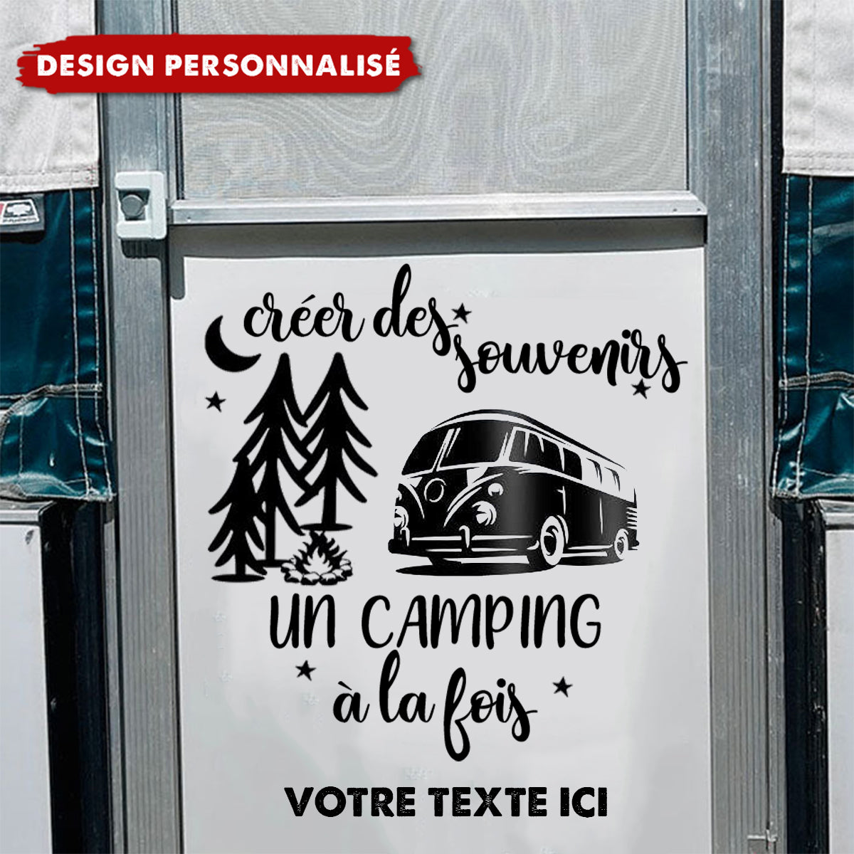 Autocollant Camping Personnalisé – Créez des Souvenirs, Un Camping à la Fois