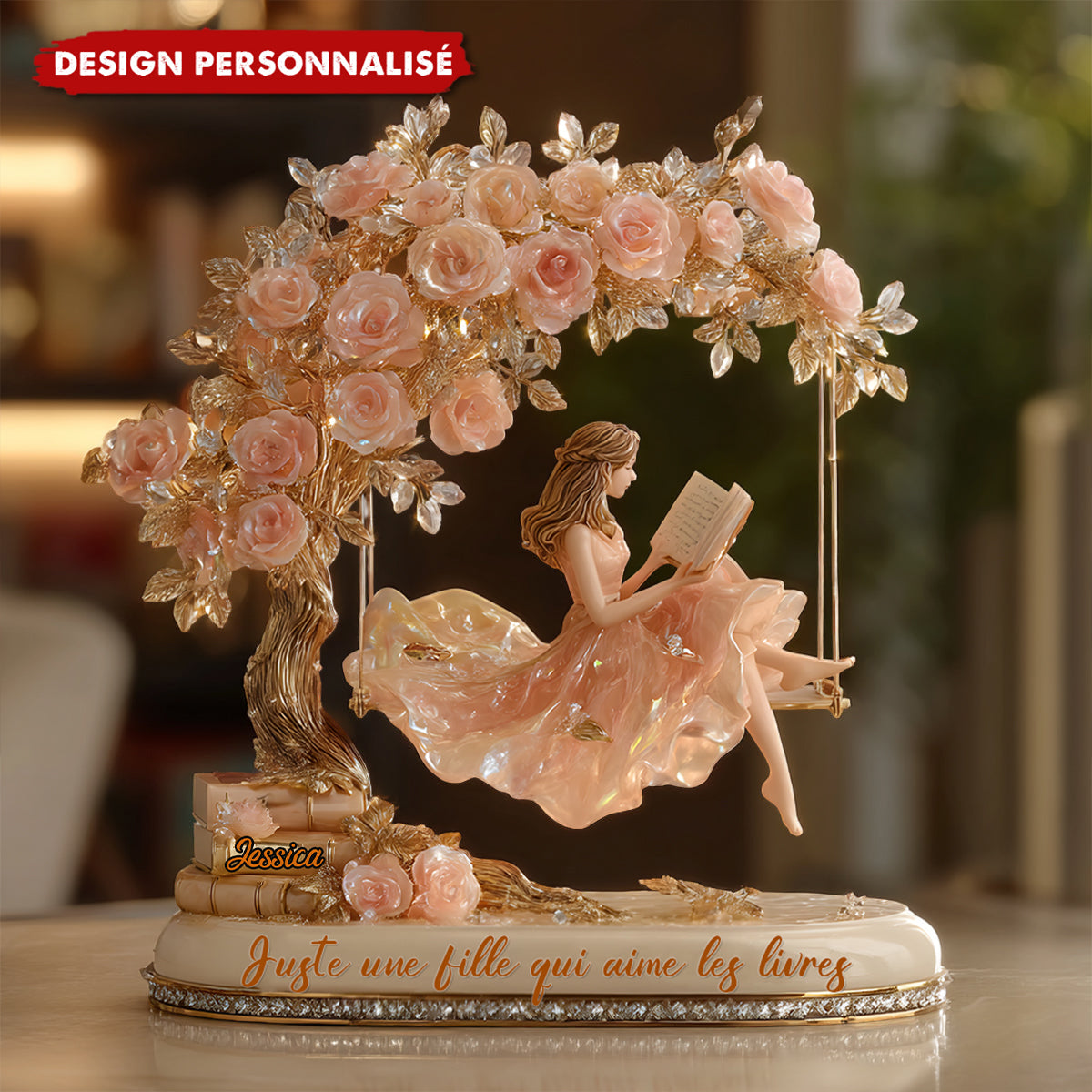 Plaque Acrylique Personnalisée - Juste une Fille qui Aime les Livres
