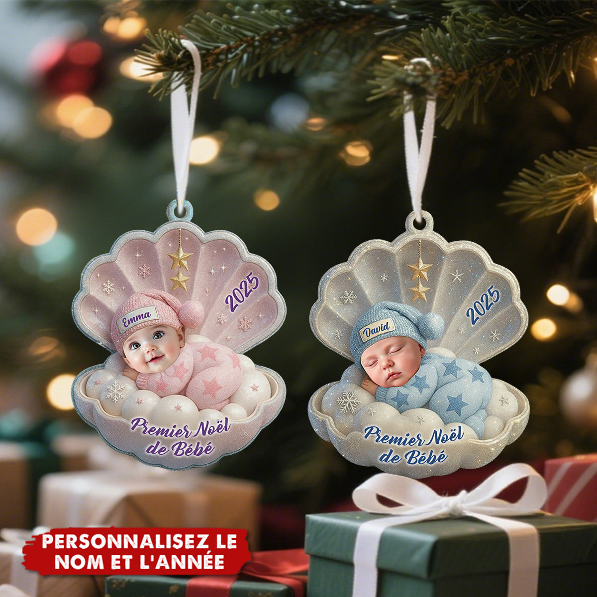 Ornement de Premier Noël de Bébé - Cadeau Unique et Tendre