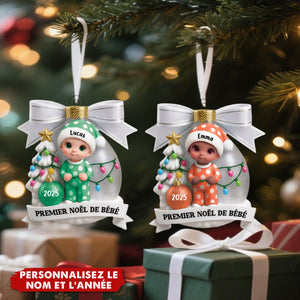 Décoration de Sapin Personnalisée – Premier Noël de Bébé