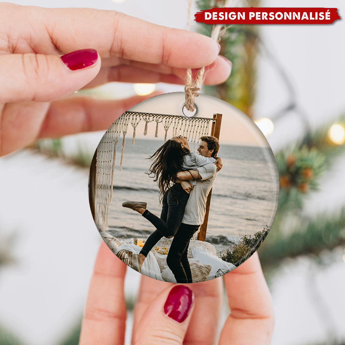 Ornement Céramique Personnalisé – Un cadeau significatif pour les couples