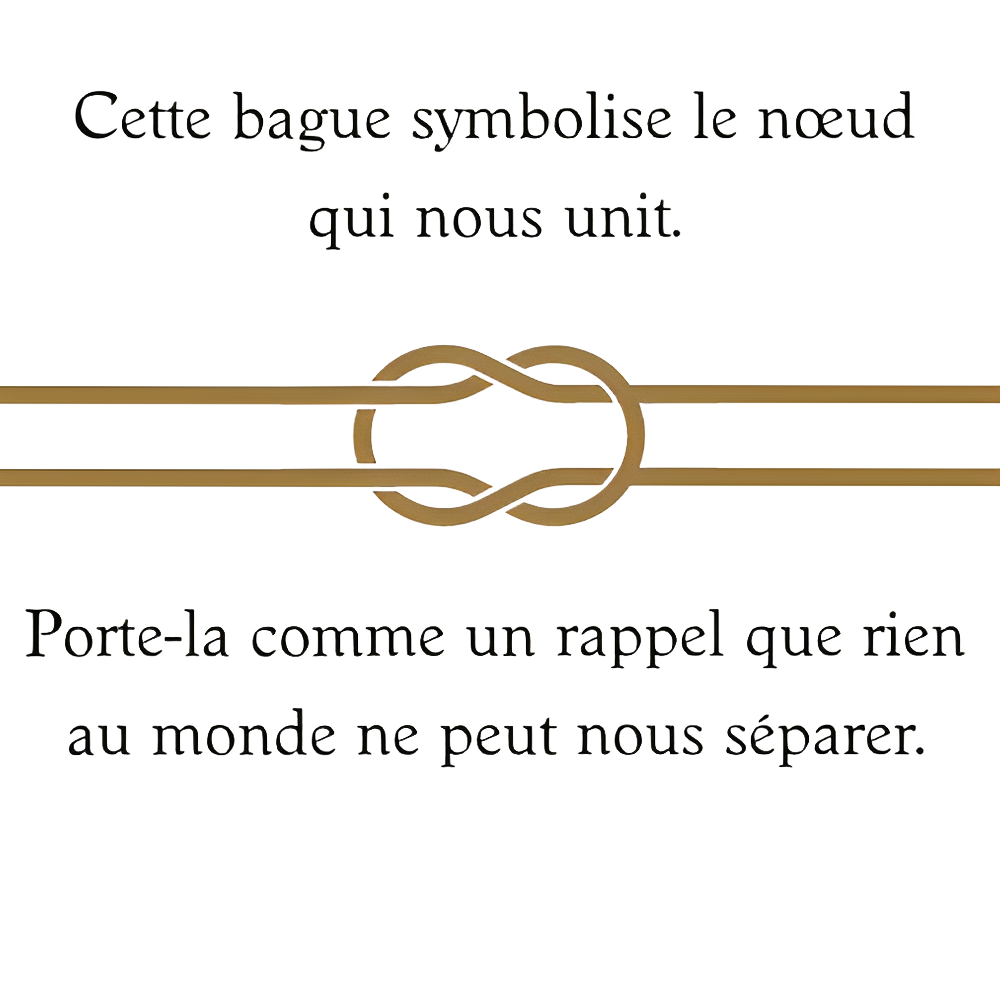 Bague Nœud d'Amour – Symbole de Lien Éternel