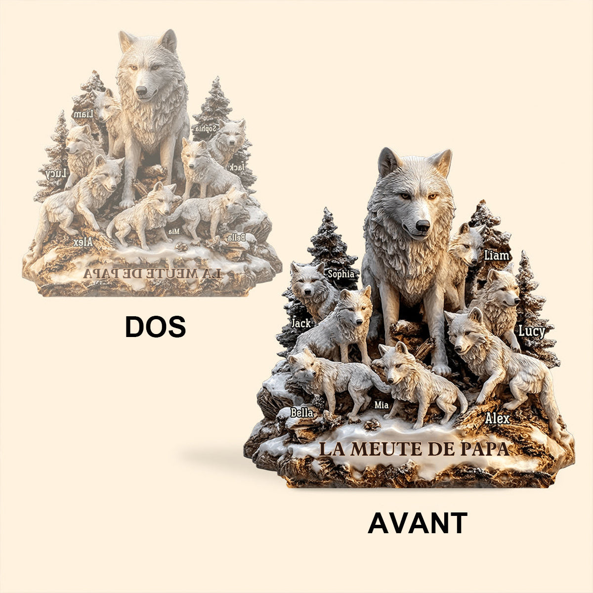Plaque Acrylique Personnalisée - La Meute de Papa