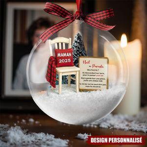 Ornement de Noël Mémorial Personnalisé – Souvenir Éternel de Noël au Paradis