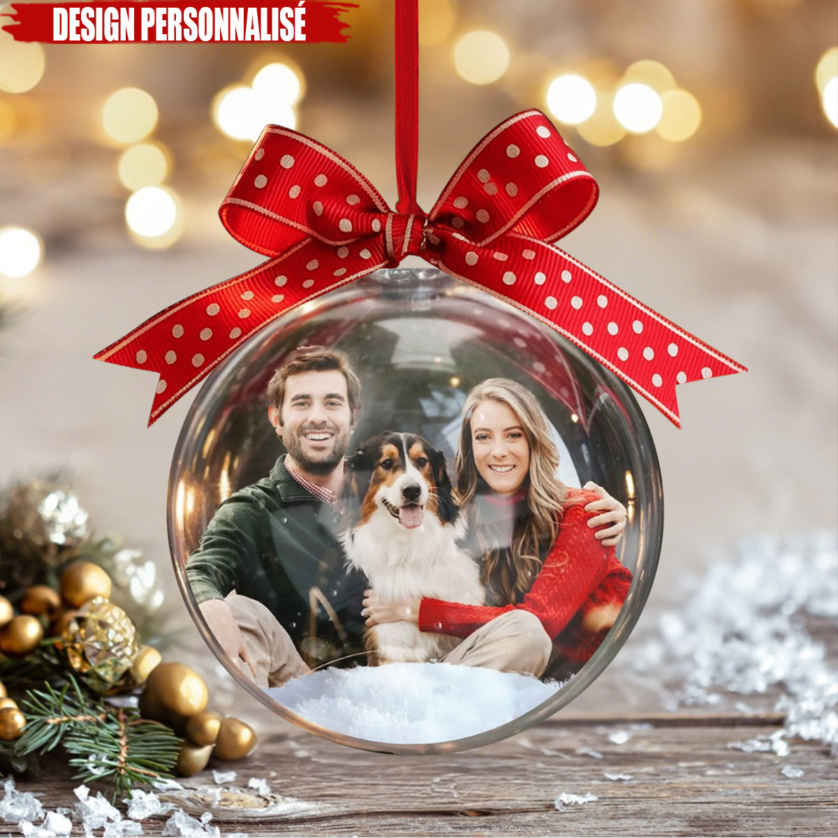 Ornement de Noël Personnalisé avec Photo - Souvenir Photo Unique