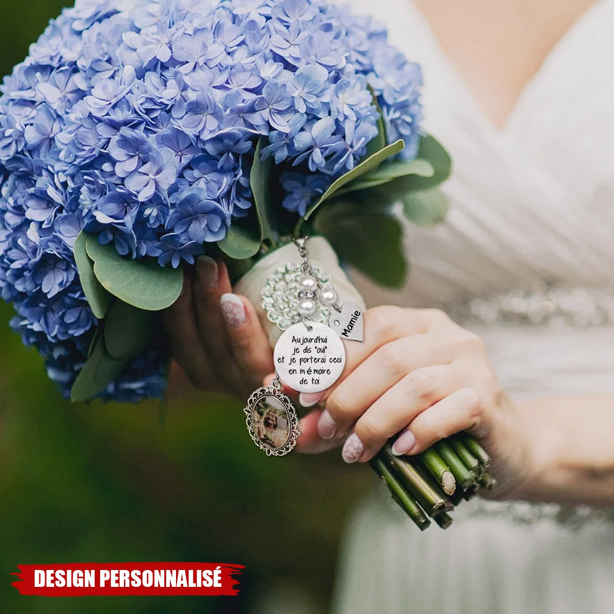 Pendentif Souvenir Personnalisé – Avec Photo, Prénoms & Message Gravé