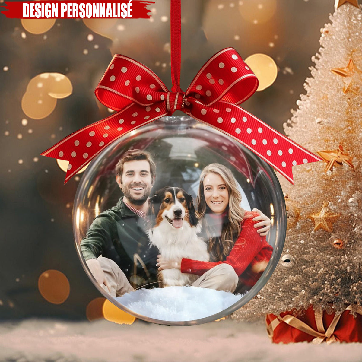 Ornement de Noël Personnalisé avec Photo - Souvenir Photo Unique