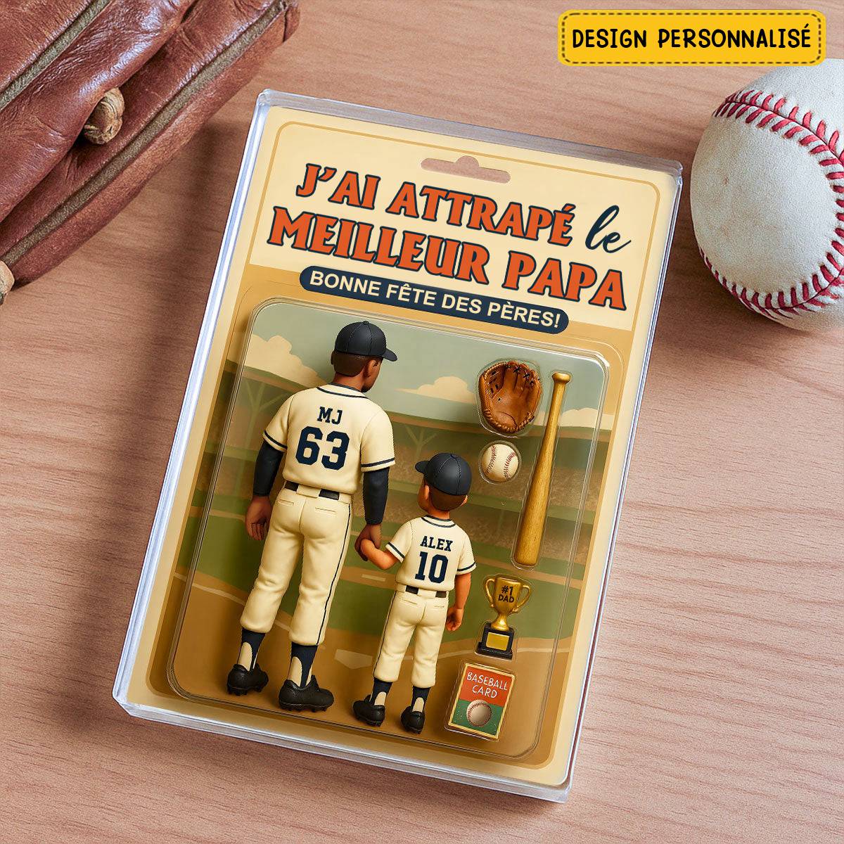 Cadeau Personnalisé Fête des Pères – "J’ai attrapé le meilleur papa"