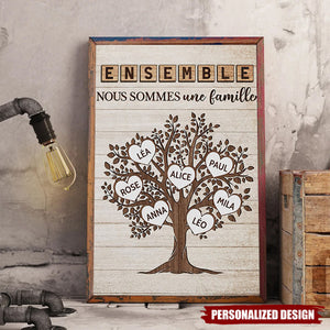 Tableau Arbre Généalogique Personnalisé – Ensemble, Nous Sommes Une Famille