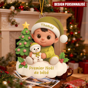 Décoration de Sapin Personnalisée – Le Premier Noël de Mon Bébé