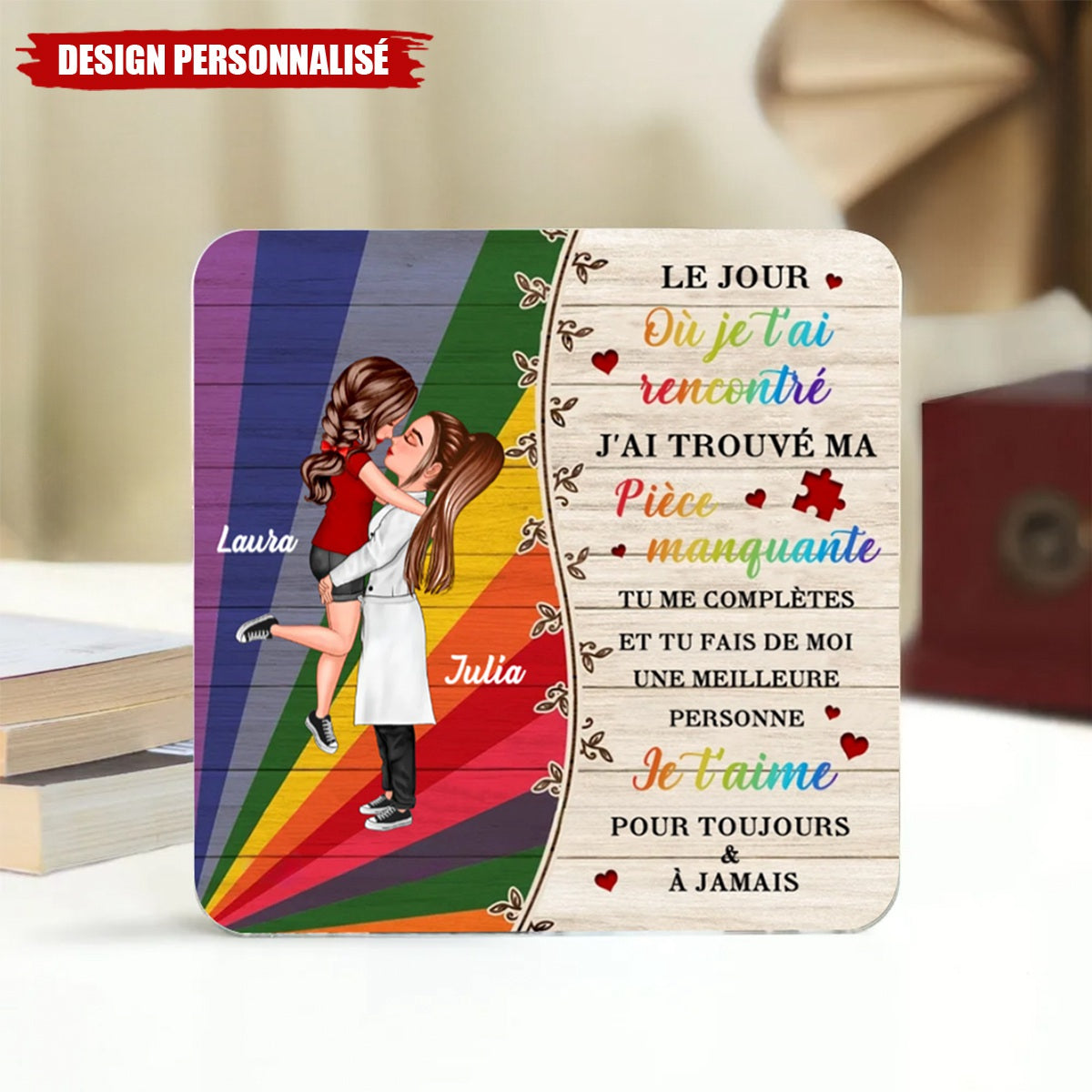 Aimants de Réfrigérateur en Acrylique Personnalisés – Cadeau Romantique et Unique