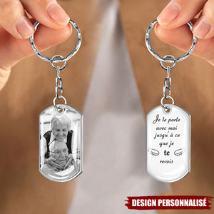 Porte-clés personnalisé avec photo – “Je te porte avec moi jusqu’à ce que je te revois”