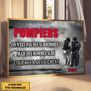 Tableau Déco Pompier Personnalisé – Hommage au Courage et Dévouement