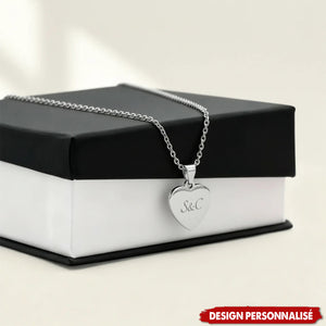 Collier Cœur Personnalisé — Gravé avec Vos Prénoms