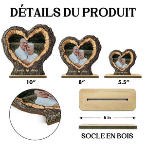 Plaque en Bois en Forme de Cœur Personnalisée - Cadeau de Saint-Valentin pour Lui, pour Elle