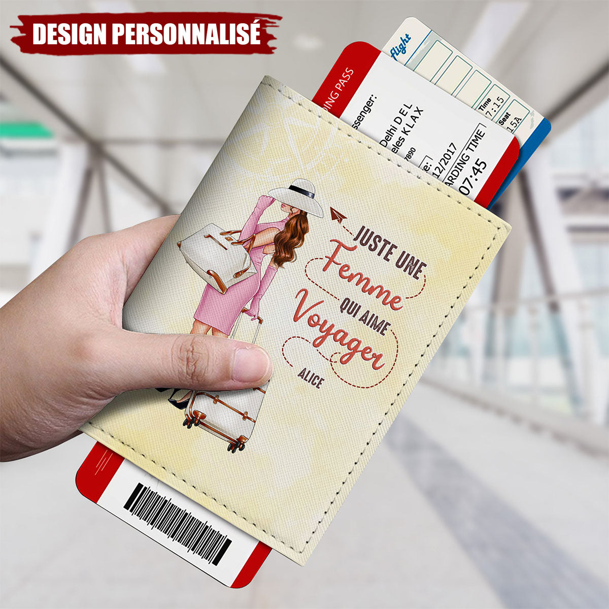 Porte-passeport personnalisé – Juste une femme qui aime voyager