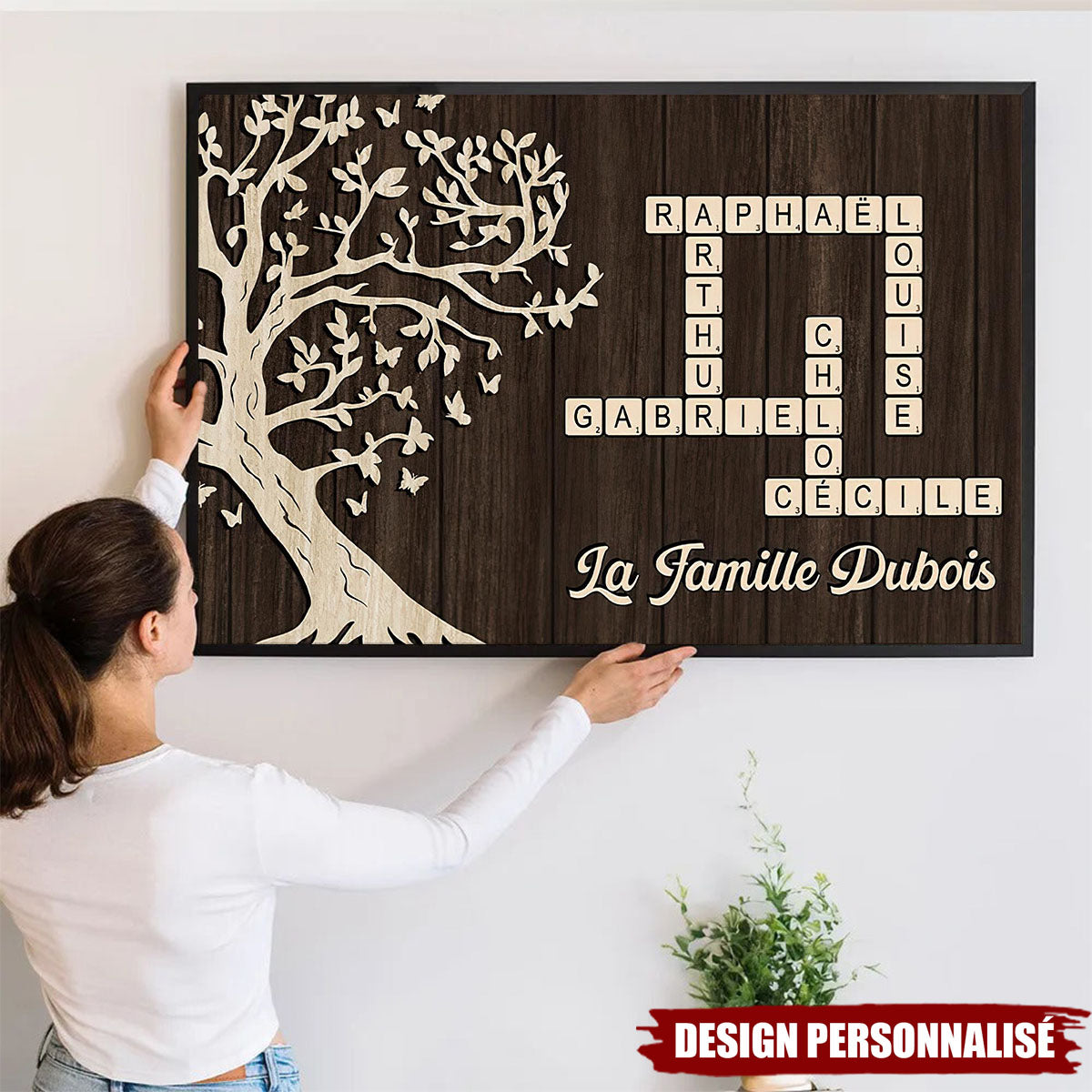 Affiche Arbre de Vie Personnalisée – Cadeau Émotionnel pour la Famille
