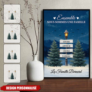Affiche Familiale Personnalisée - Ensemble Nous Sommes Une Famille