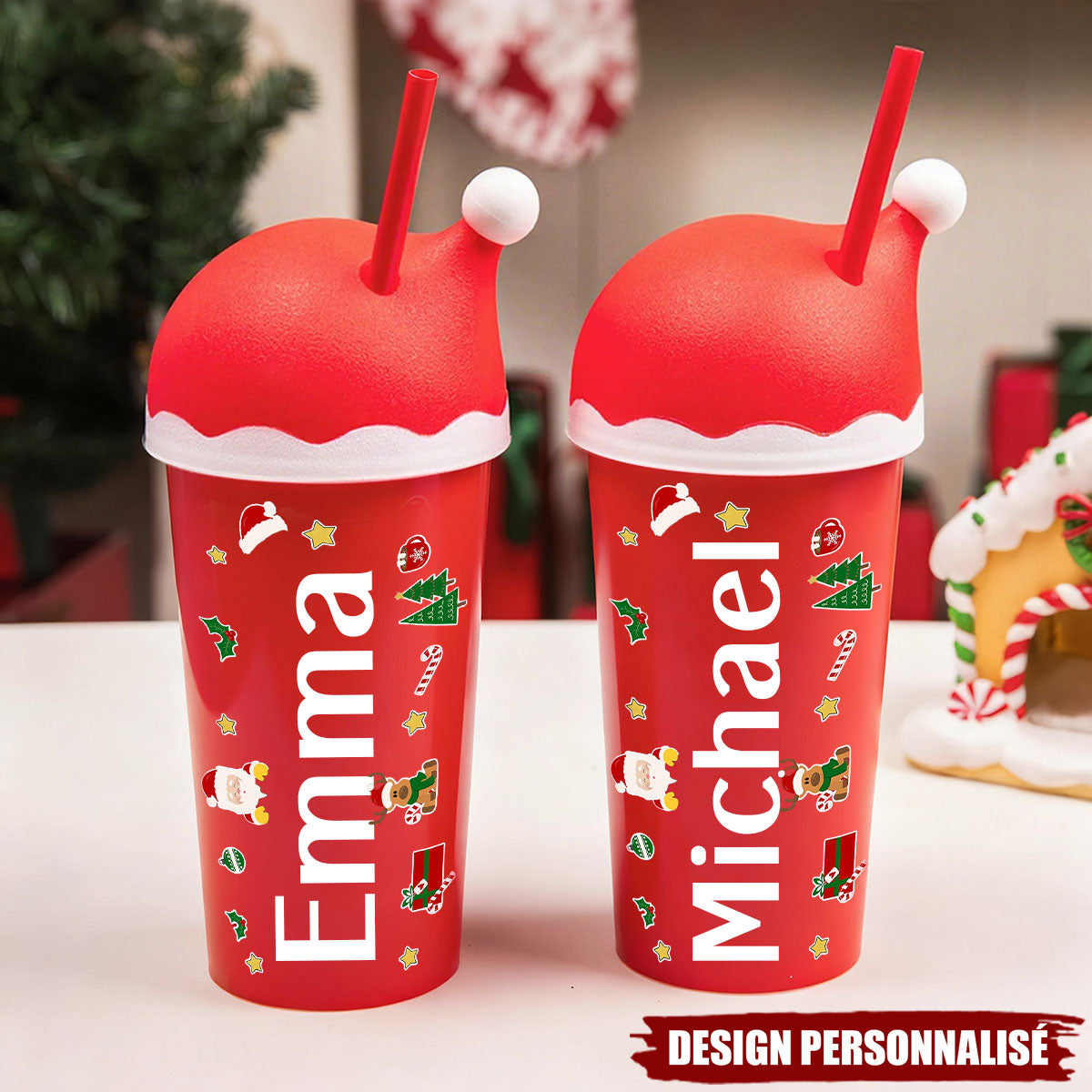 Gobelet de Noël Personnalisé pour Enfant - Cadeau Festif et Unique