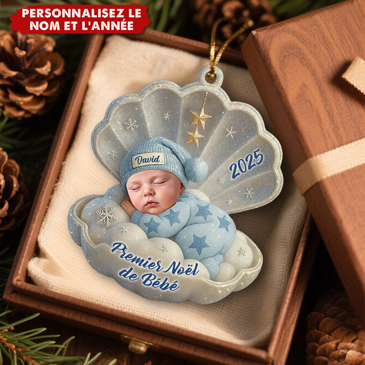 Ornement de Premier Noël de Bébé - Cadeau Unique et Tendre