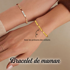 Bracelet Personnalisé avec Prénoms – Cadeau pour Maman ou Mamie