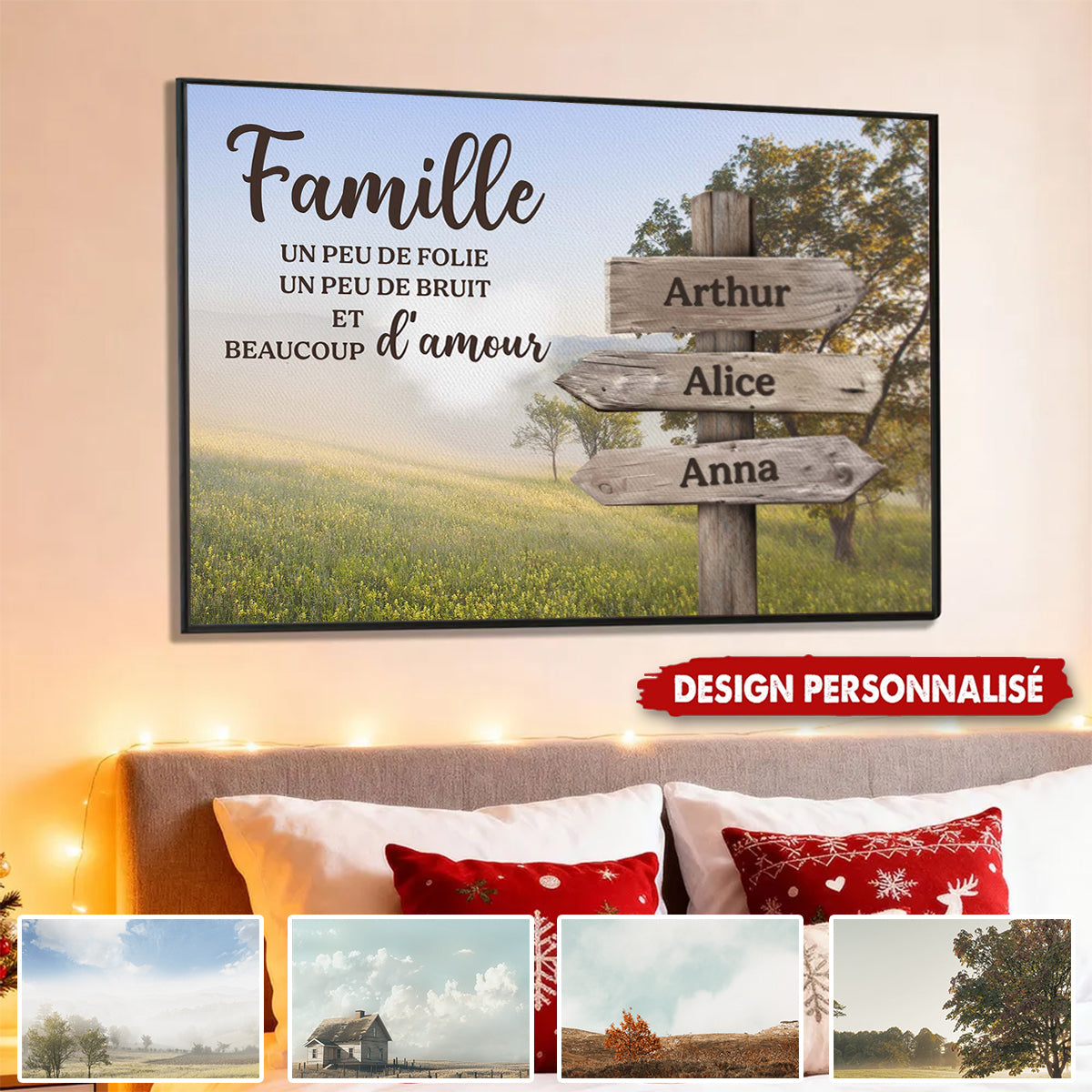 Affiche Familiale Personnalisée – Un Cadeau Unique pour la Famille ...
