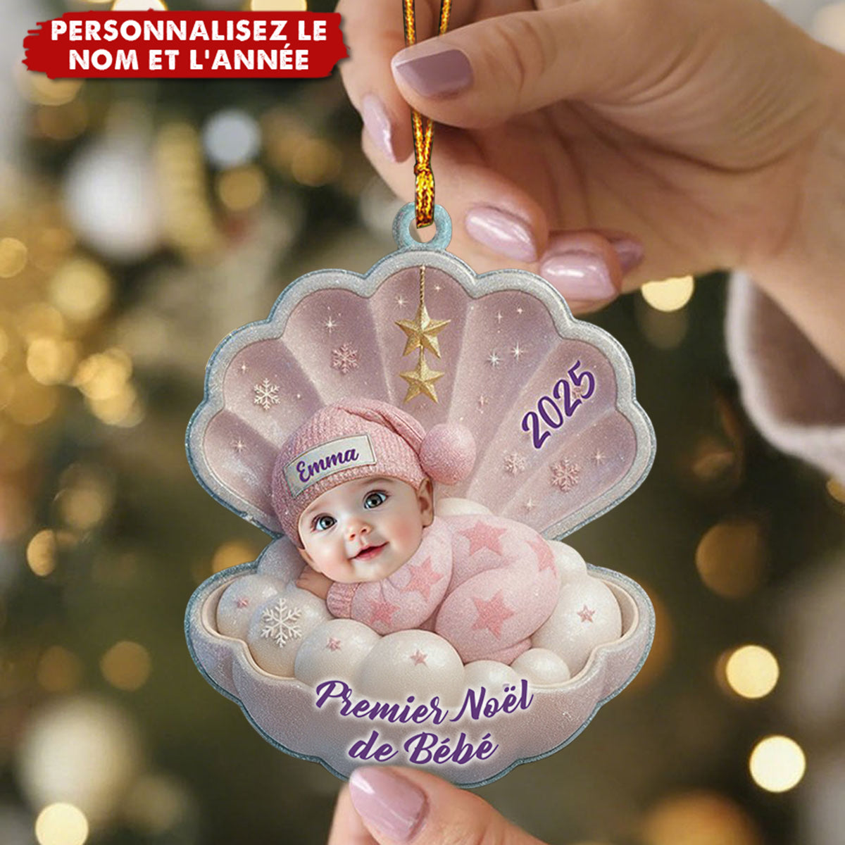 Ornement de Premier Noël de Bébé - Cadeau Unique et Tendre