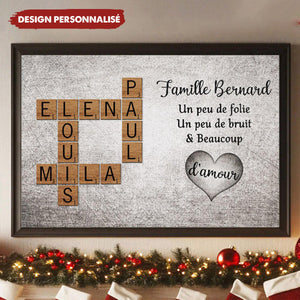 Affiche Familiale Personnalisée - Un Peu de Folie, Beaucoup d’Amour