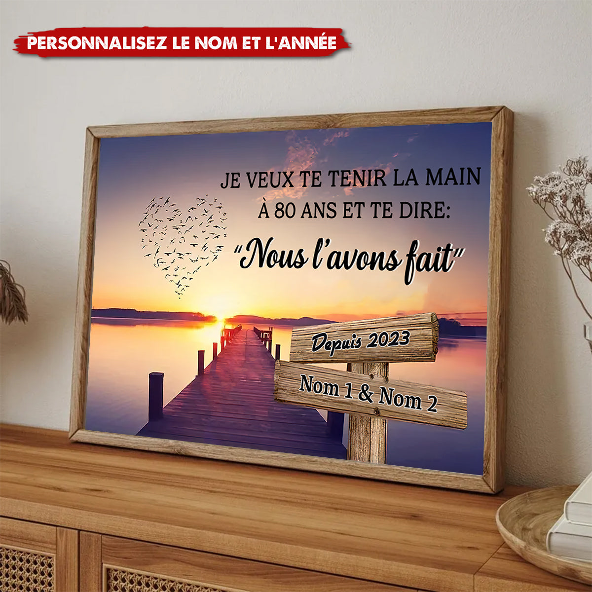 Poster Personnalisé "Nous l’avons fait" – Cadeau Couple avec Prénoms et Année