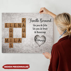 Affiche Familiale Personnalisée - Un Peu de Folie, Beaucoup d’Amour